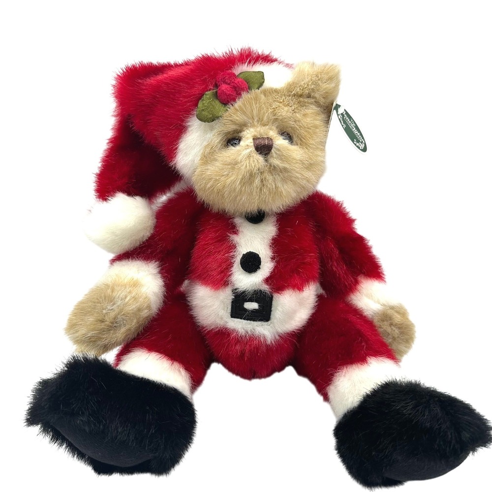 NWT Bearington Collection Santa Beary Holiday Teddy Bear Plush 173188 Red White